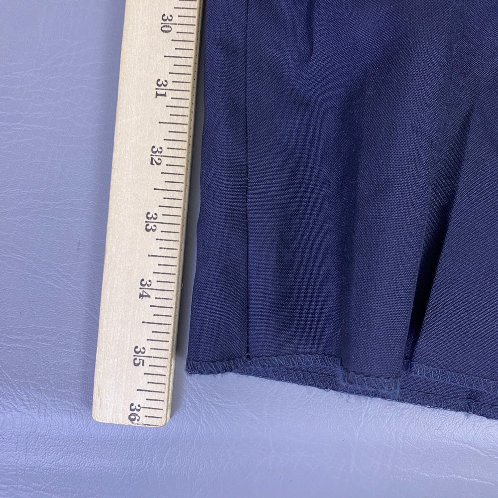 Vintage Louis Martin Dress Pants Women's Plus 34 Navy Blue Wool Blend Water NEW - Picture 11 of 13